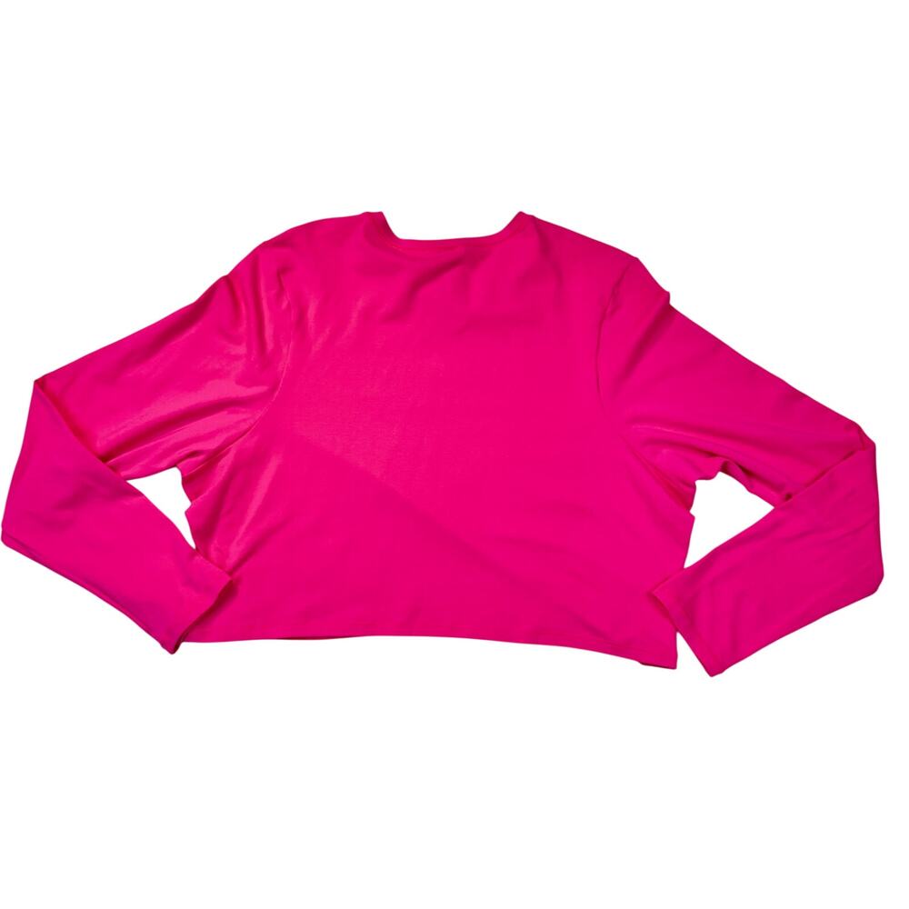 SKIMS Hot Pink Cropped Tee 4XL Rare Barbiecore Y2K 4U I WOULD Festival Statement - Picture 3 of 16